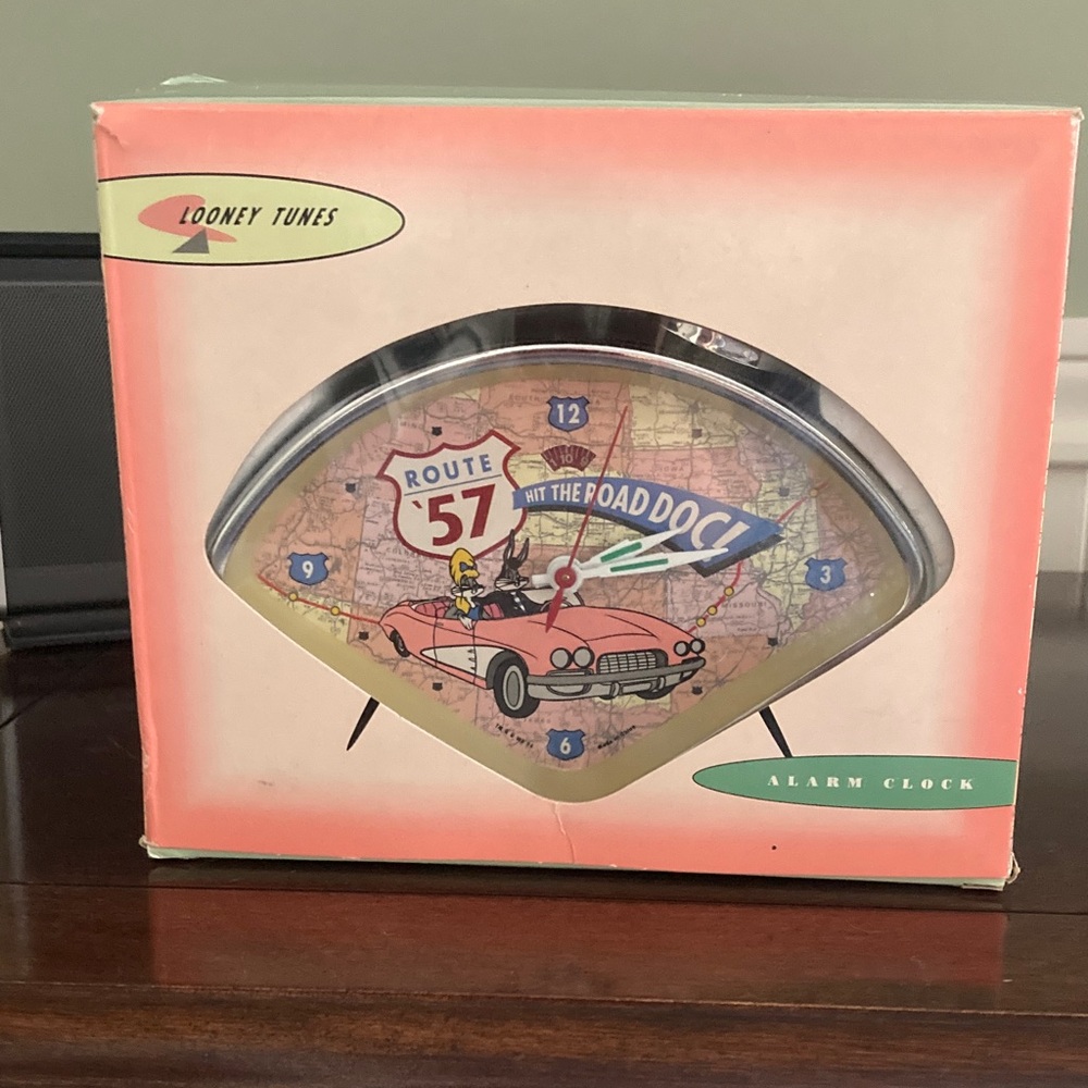 Warner Bros. Looney Tunes Alarm Clock - Pink and Silver